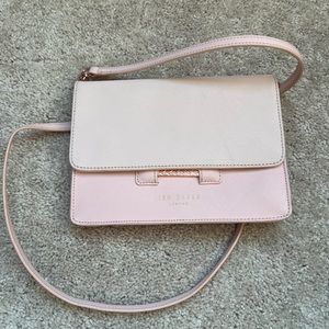 Light pink Ted baker crossbody with mirror